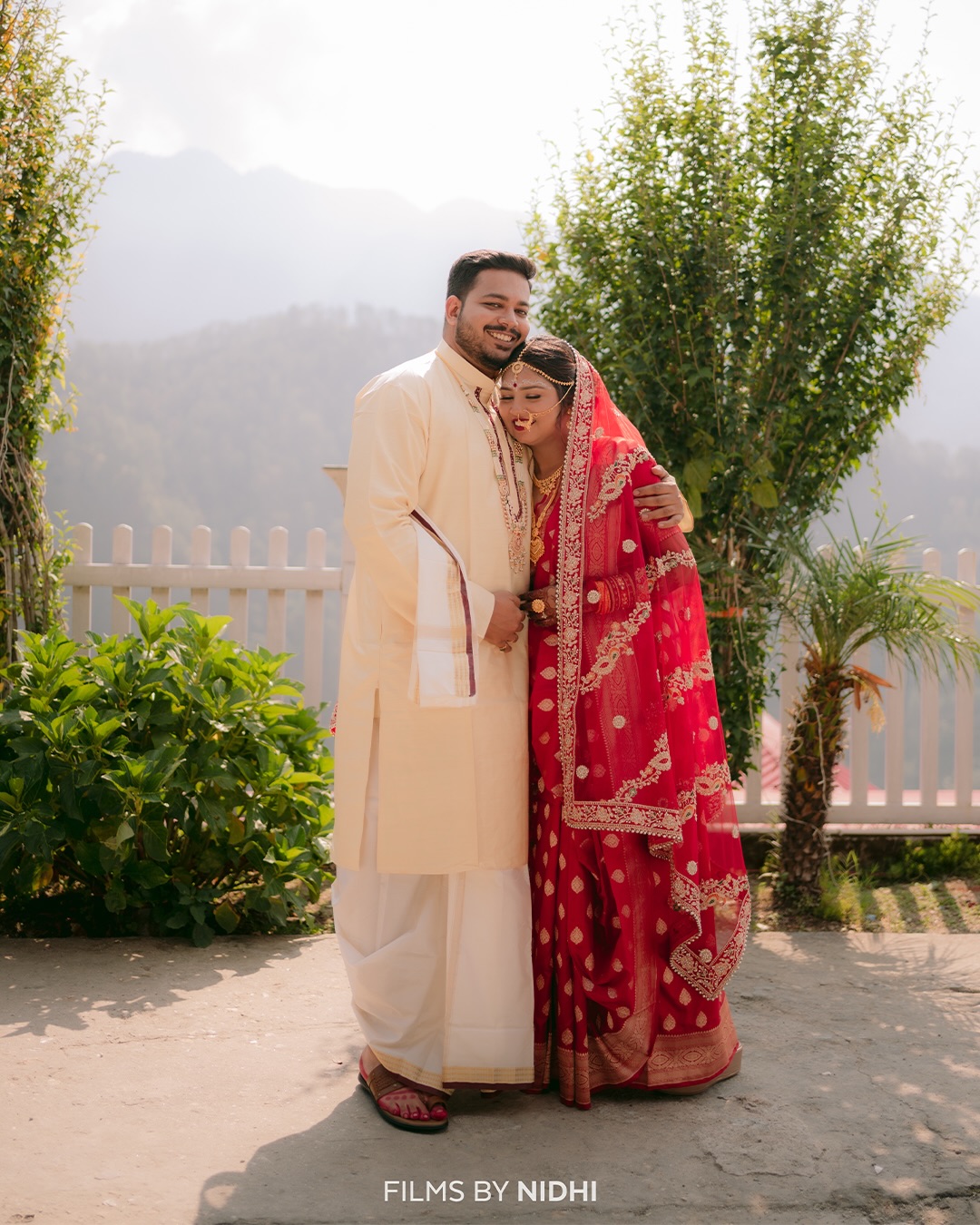 Sacred vows, timeless love, one years of a love blessed at Triyuginarayan. Anmol & Sakshi❤️ ✨#triyuginarayanwe